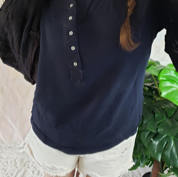 New Free People Light Magic balloon sleeve henley - Picture 11 of 12